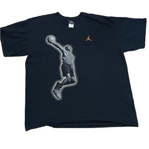 Jordan Nike 2005 Jordan Jumpman 23 Black Graphic Shirt XXL Vintage